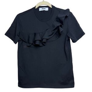 MSGM Milano Back Ruffle Tee Made in Italy Women's Sz. XS